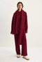 Women's Burgundy Soft Textured Comfortable Cut Knitwear Set 2480 60283755 - 5
