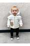 Girl's Hooded Heart Bear Embroidered Puffer Vest - 2