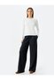 Tricou basic cu mânecă lungă de bumbac cu guler rotund - 2