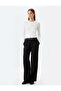 Long Sleeve T-Shirt Embroidery Detail Crew Neck Cotton - 2