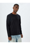 Long Sleeve T-Shirt Letter Embroidered Crew Neck Cotton - 3
