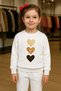 Tracksuit Set Three Heart Patterned 3-4-5-6-7-8-9-10-11-12 Years Old
