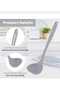 2 Piece Hard Tip Heat Resistant Fireproof Non-Stick Silicone Spatula Ladle Set 30 cm - 2