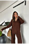Double Knitwear Suit Brown - 2