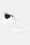 Women Metallic Mesh Lace Up Casual Shoes, White