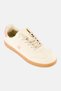 Women Brand Logo Lace Up Casual Shoes, Beige