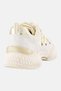 Women Metallic Mesh Lace Up Casual Shoes, Off White - 2