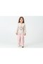 Girl's Suit with Collar Detail and Denim Pants - 2
