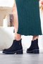Women's Genuine Leather Casual Boots with Elastic Sides - 3