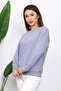 Gray Crew Neck Two Thread Sweatshirt