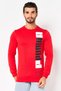 Men Sportswear Fit Long Sleeve Outdoor Sweatshirt, Red