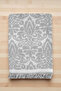 2 Piece Jacquard Bath Towel Set 100% Cotton 90X150 cm Arden Gray - 2