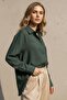 Regular Emerald Green Jacquard Silky Soft Textured Women's Shirt Modal Women's Shirt, - 2