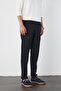 Hidden Waist Elastic Flexible Fabric Slim Fit Pants - 4