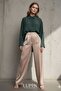 Regular Emerald Green Jacquard Silky Soft Textured Women's Shirt Modal Women's Shirt, - 4