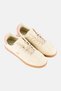 Women Brand Logo Lace Up Casual Shoes, Beige - 3