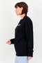 Women Sportswear Fit Long Sleeve Outdoor Sweatshirt, Black - 4