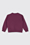 Girl's Embroidered Plum Sweatshirt - 4