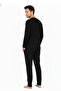 Men's Long Sleeve Round Button Collar Home Wear Bottom Top Set Vr.A10.N01.Y01.D10 - 2