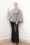 Women's Winter Fuchsia Poncho Boucle Softfit Belted Jacket Stylish Daily Comfortable 2618 - 4