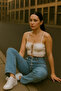 Women's Casual Loose Wide Leg Blue Baggy Jeans - 3