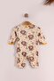 Yellow Leo Lion Printed 3-Piece Baby Rompers 100% Cotton (3 Months, 6 Months, 9 Months) - 4