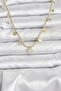 Brass Gold Color Clover Model Women's Necklace
