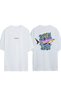 Beach Vibes Design Printed White Oversized T-Shirt