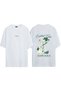 Cocktail Club Design Printed White Oversized T-Shirt