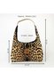 Handmade Leopard Pattern Hobo Bag Shoulder Bag - 8