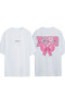 Xoxo 1 Design Printed White Oversized T-Shirt