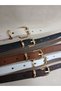 5-Piece 1.5cm Reel Buckle Women's Trouser Belt, Dress Belt, Coat Belt - 3