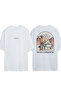 Real Friends Design Printed White Oversized T-Shirt