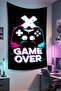 Vertical Gamer Wall Covering – Gaming Themed, High-Quality Fabric, Tapestry Wall Carpet