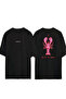 My Lobster Design Printed Black Oversized t Shirt