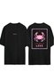 Scrablove Design Printed Black Oversized t Shirt