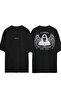 Ozzy oz Design Printed Black Oversized t Shirt