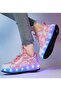 Kids Four Wheel Roller Shoes Rechargeable LED Flash Light Sneaker Skate Heelys Shoes - 2