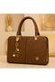 Five Compartments, Star and Pearl Detailing, Women's Shoulder and Arm Bag, Vienna Tan - 2