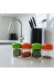 3 Pieces (6 cm) Glass Spice Jars – Stylish and Durable Seasoning Containers with Plastic Lids - 2