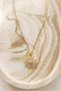 Gold Color Stainless Tarnish Free Zircon Stone Steel Sunflower Necklace - 4
