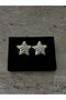 Gift Stainless Steel Green-Blue-Turquoise Mineral Star Gold Stylish Daily Earrings