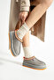 Valentine Suede Fur-Lined Colorful Sole Tazz Slippers - 6