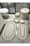 Jute Bathroom Set, Bathroom Set, Bath Mat, Mat Set, Laundry Basket, Toilet Seat Mat, Knitted Model - 4