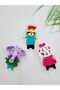 Cute 3-Piece Buckle Set 100% Cotton Hair Accessory - 6