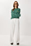 Woven with Pockets Palazzo Pants Lgk0007 White - 2