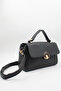 Women's Black Magnetic Closure Zipper Inner Pocket Lined Crossbody Hand and Shoulder Bag