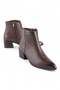 Zaha Genuine Leather Zippered Thick Heeled Women's Boots