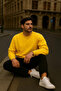 Men's Oversized Winter Yellow Long Sweater - 3