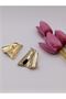 Gold, Wavy Large Metal Button, 2 Pieces